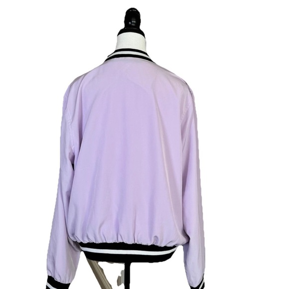 Disney Hot Topic The Little Mermaid Patched Satin Jacket Light Purple Size 2X - Picture 4 of 8